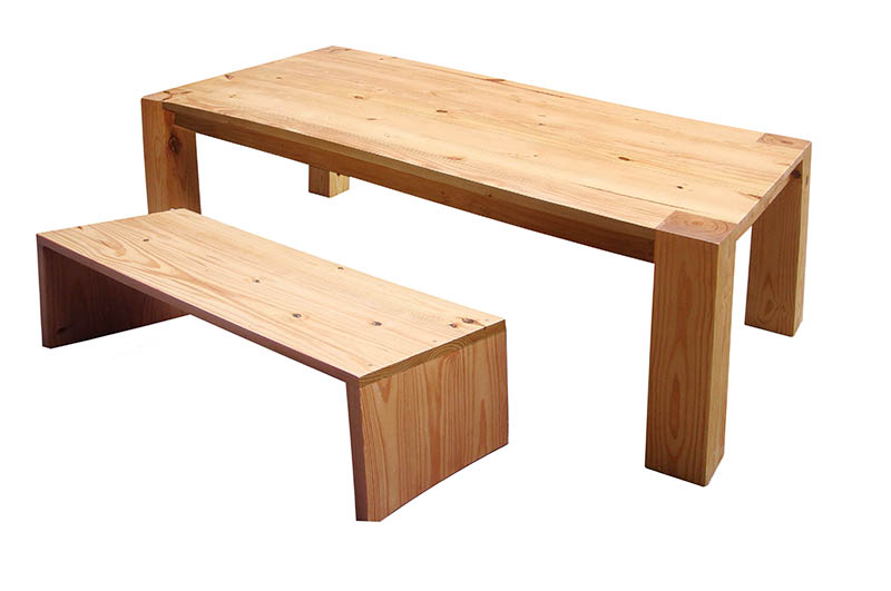 原木厚實餐桌32