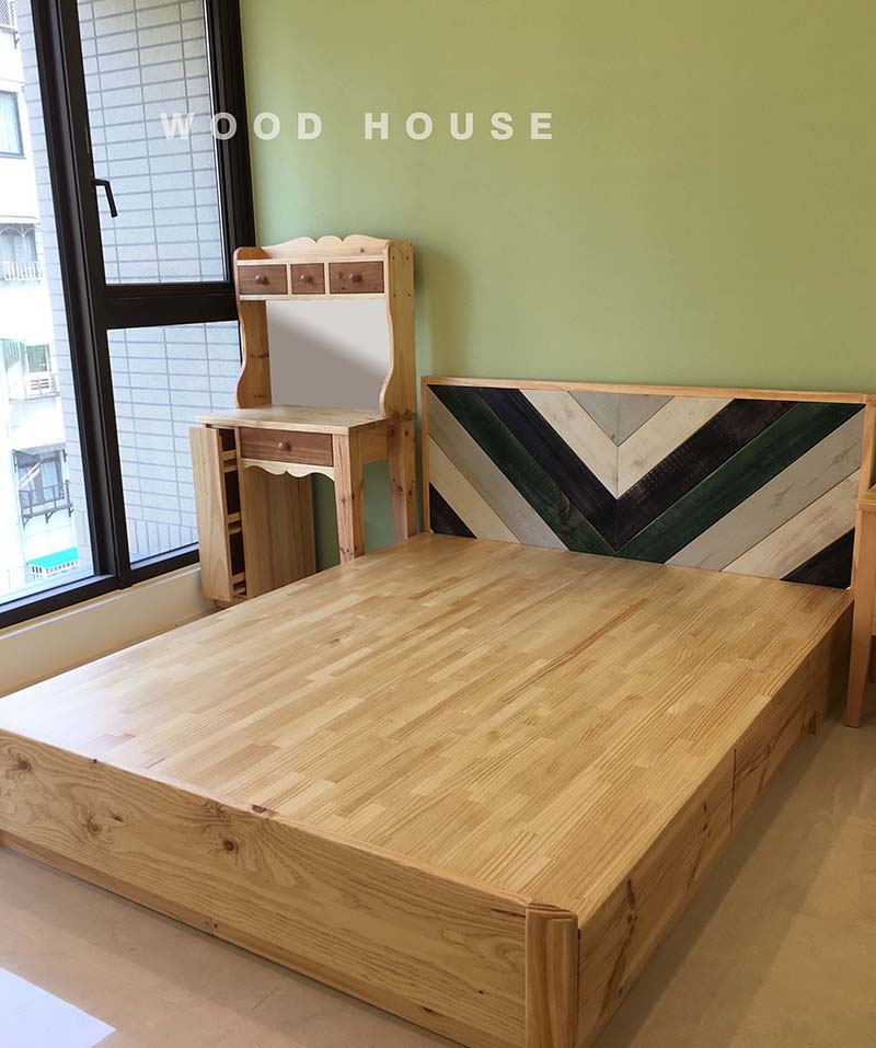 原木收納床51