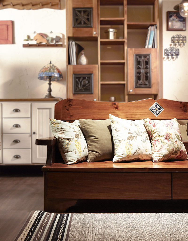 原木收納沙發22