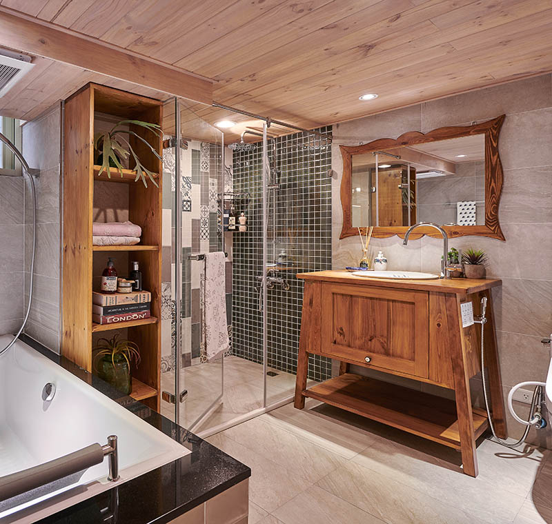 原木風浴室29