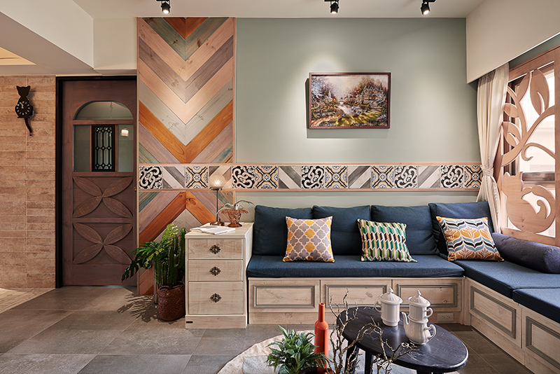 鄉村風壁面造型09