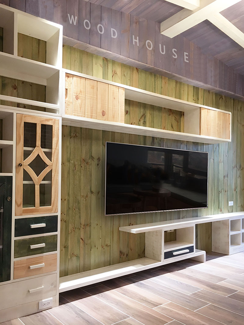 鄉村風電視牆90