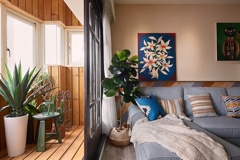 陽台實木設計18