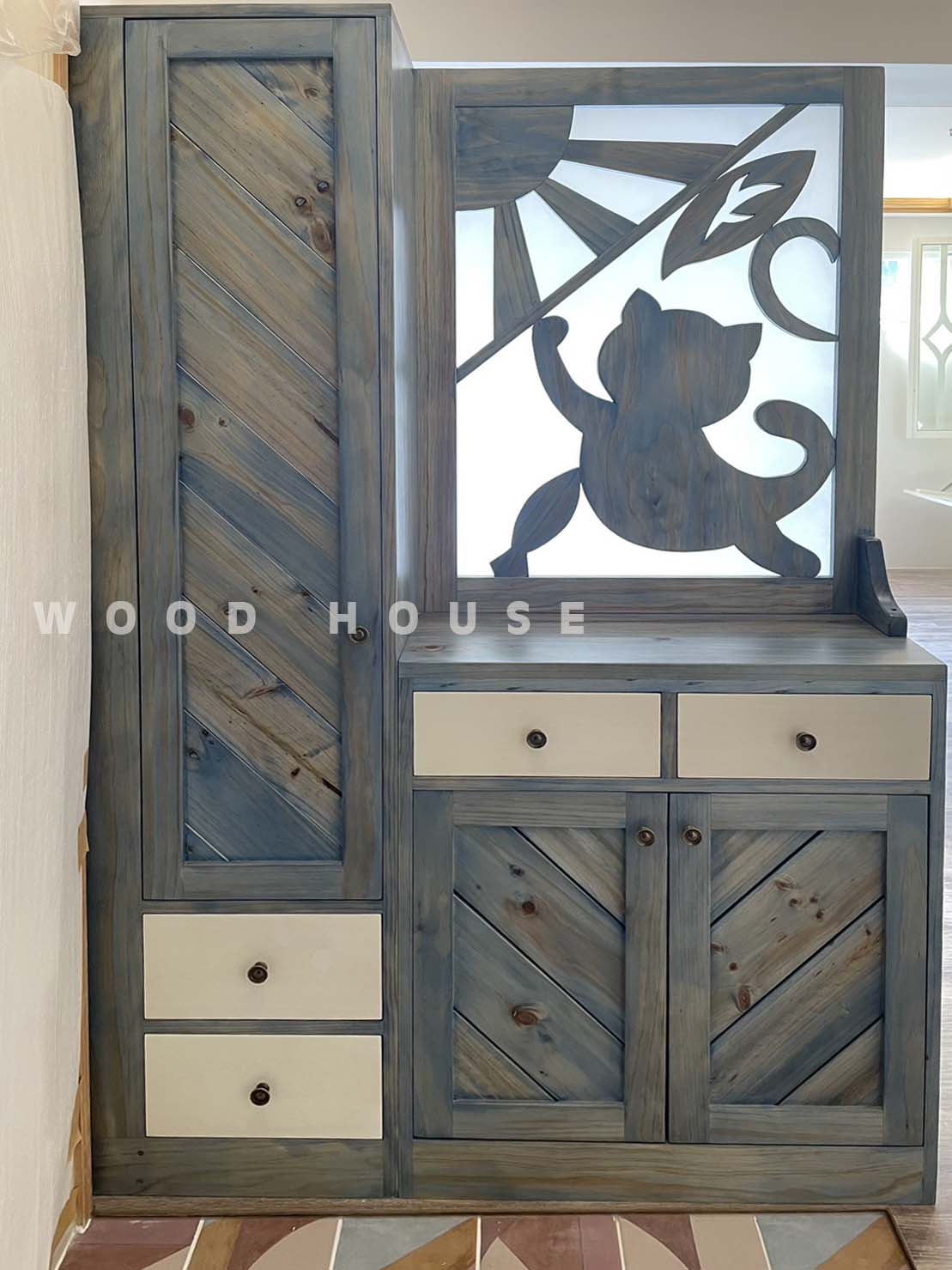 玄關屏風鞋櫃124